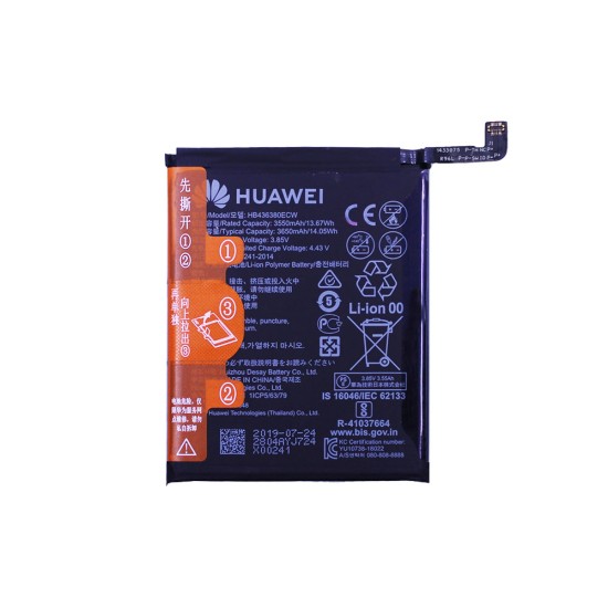 Bateria HB436380ECW para Huawei P30 3650mAh